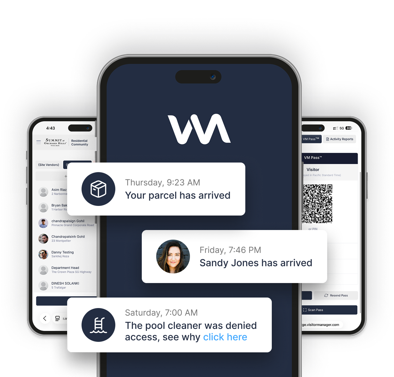 Visitor Manager mobile app features