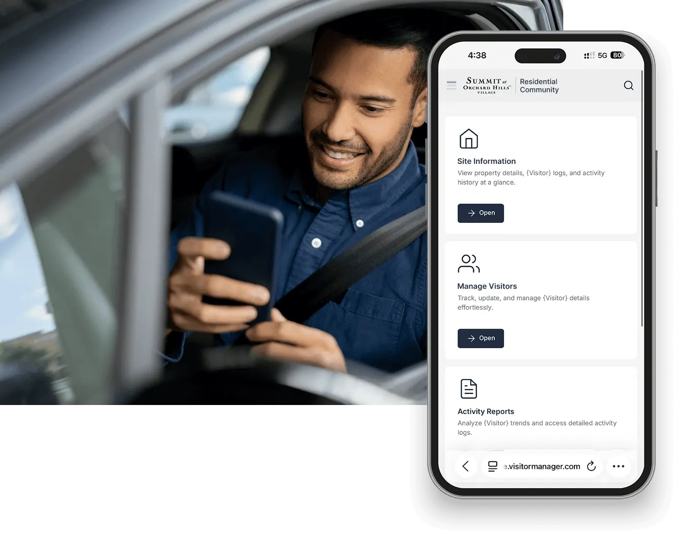 VisitorManager integrates with an existing community telephone entry system.